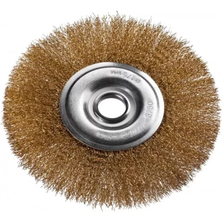 DEXX. Щетка дисковая для УШМ, витая стальная латунированная проволока 0,3мм, 175ммх22мм 35101-175 купить в Новом Уренгое