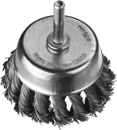 DEXX. Щетка чашечная со шпилькой, жгутированная стальная проволока 0,5мм, 75мм 35111-075 купить в Новом Уренгое