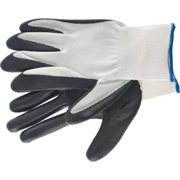 Перчатка с черным нитрильным покрытием, стойкая к маслу и бензину, 15 класс вязки  Сибртех 67861 купить в Новом Уренгое