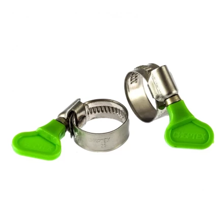 Хомуты металлические червячные 16-25 мм ширина 12 мм W4 с ключом 2 шт Сибртех 476503 купить в Новом Уренгое