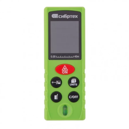 Лазерный дальномер Сибртех PM-40 с пузырьковым уровнем 38010 купить в Новом Уренгое