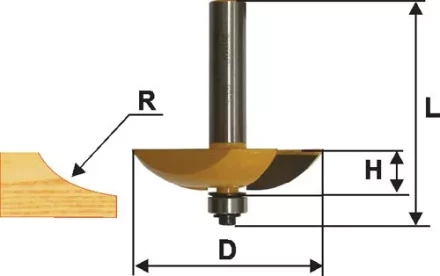 Фреза фигирейная горизонтальная Ф635Х14 мм хвостовик 12 мм 46566 купить в Новом Уренгое