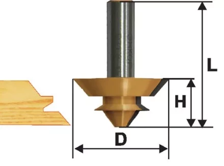Фреза комбинированная универсальная Ф50Х22 мм хвостовик 12 мм 46502 купить в Новом Уренгое