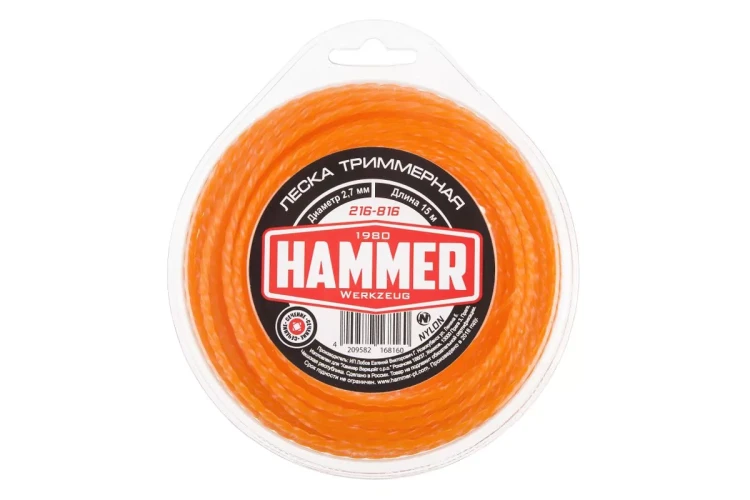 Леска для триммеров HAMMER 216-816 купить в Новом Уренгое