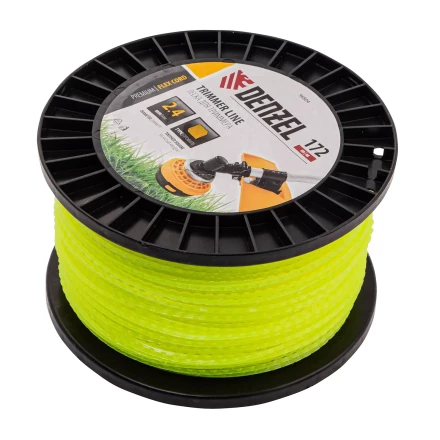 Леска для триммера зубчатый квадрат, 2,4мм х 172м, на DIN катушке FLEX CORD// Denzel 96804 купить в Новом Уренгое