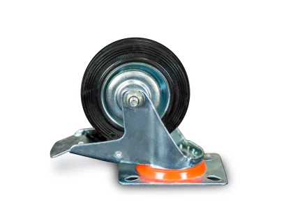 Колесо поворотное резина SCb 42 100 мм с тормозом (Y) 1022088 купить в Новом Уренгое