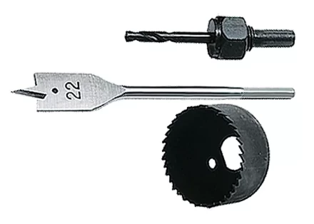 Набор для установки врезных замков 22 мм/54 мм перовое сверло/кольцевая пила MATRIX 70494 купить в Новом Уренгое