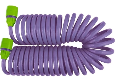 Шланг спиральный,  7,5 м  х  10 мм, пластм. фурнитура (адаптер 3/4&quot;+ разбрызгиватель)  PALISAD 67412 купить в Новом Уренгое