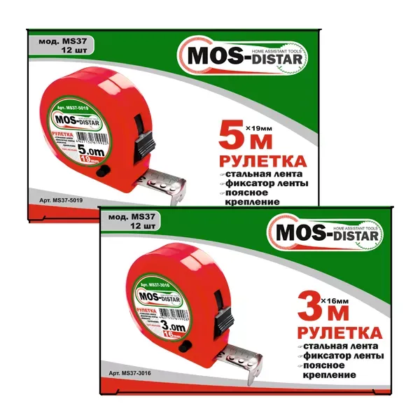 Рулетка измерительная MOS-DISTAR MS37-5019 купить в Новом Уренгое