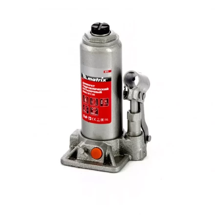 Домкрат гидравлический бутылочный 4 т в пластиковом кейсе Matrix 50775 купить в Новом Уренгое
