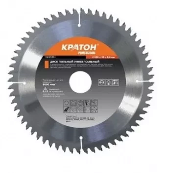 Диск пильный по дереву Кратон PROFESSIONAL O450 х 50 х 3,8 мм 40Т 1 06 03 024 купить в Новом Уренгое