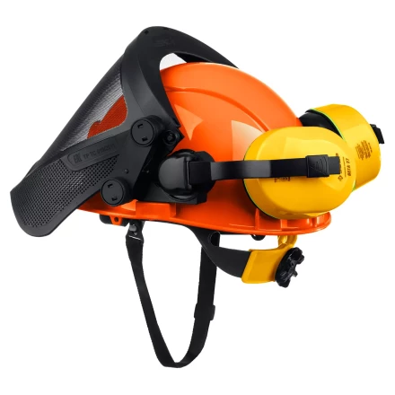 ЗУБР ТРИАДА, защитная каска в комплекте с наушниками и защитным сетчатым экраном, Профессионал (11099) купить в Новом Уренгое