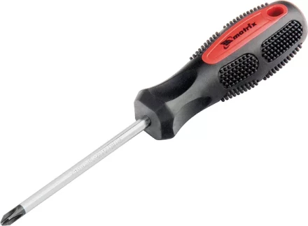 Отвертка Anti-Slip Ph1 х 38 мм CrV двухкомп. рукоятка MATRIX 12232 купить в Новом Уренгое