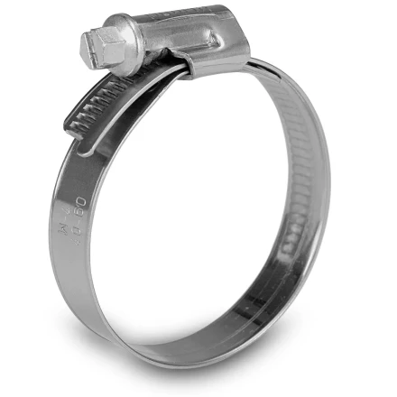 Хомуты нержав. сталь,  стандартное болтовое крепление 16-27мм, 100шт/уп,ширина 9мм   СИБРТЕХ 47579 купить в Новом Уренгое