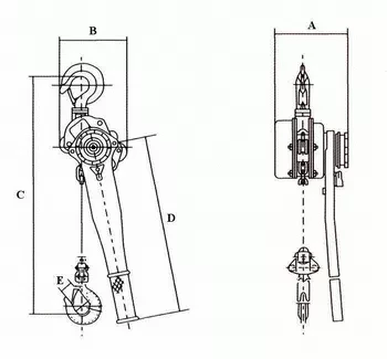 Таль ручная рычажная HSH-C LB г-п 1 тонн H=6 метра купить в Новом Уренгое