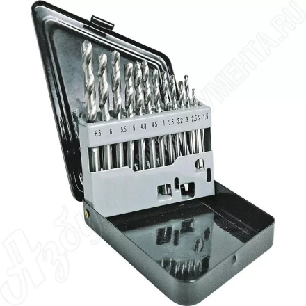 Набор сверл по мет 1,5-6,5мм 13шт белые, мет. коробка Кратон 1 05 01 011 купить в Новом Уренгое