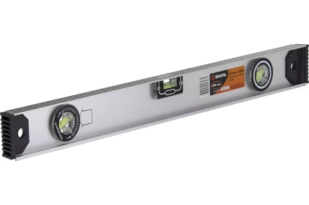 Уровень алюминиевый «Рельс» 600мм 3 глазка фрезерованный Вихрь 900/73/11/4/14 купить в Новом Уренгое