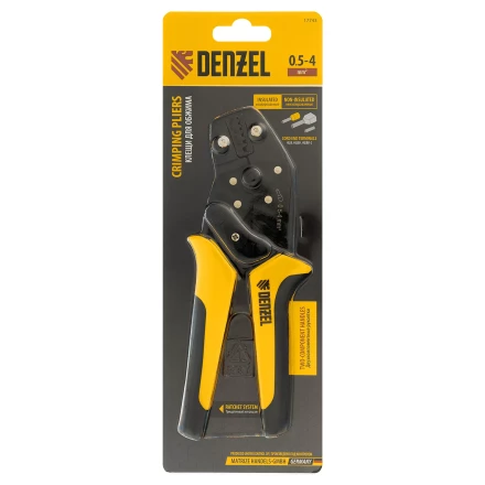 Клещи для обжима наконечников штыревых НШВ, НШВИ, НШВИ-2, 0,5-4 мм2 Denzel 17743 купить в Новом Уренгое
