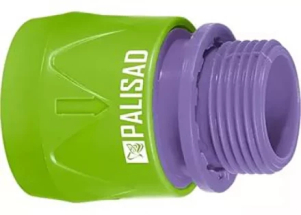 Соединитель быстросъемный наружная резьба 3/4&quot; с аквастопом PALISAD LUXE 66233 купить в Новом Уренгое
