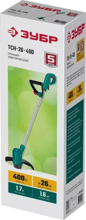 ЗУБР 400 Вт, ш/с 26 см, сетевой триммер (ТСН-26-400) купить в Новом Уренгое