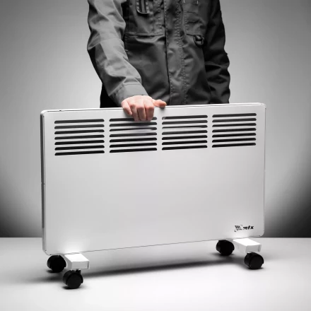 Конвектор электрический КМ-1500.2, 230 В, 1500 Вт, X-образный нагреватель, колеса, термостат // MTX 98125 купить в Новом Уренгое