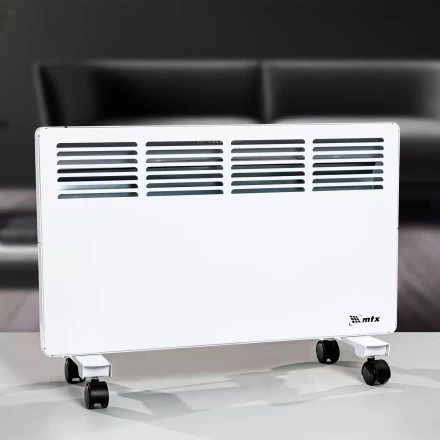 Конвектор электрический КМ-1500.2, 230 В, 1500 Вт, X-образный нагреватель, колеса, термостат // MTX 98125 купить в Новом Уренгое