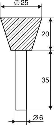 Шарошка абразивная Трапеция 25х20х6 мм Энкор 21664 купить в Новом Уренгое