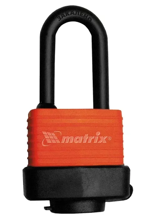 Замок навесной всепогодный 40 мм удлиненная дужка MATRIX 91822 купить в Новом Уренгое