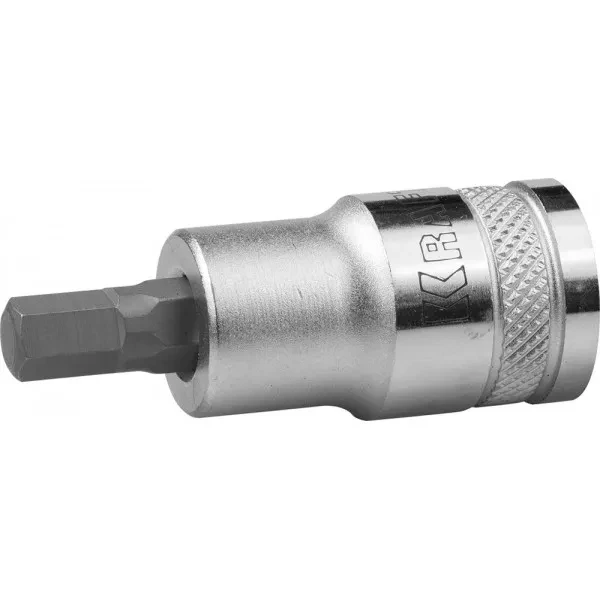 Торцовая бита-головка KRAFTOOL "INDUSTRIE QUALITAT", материал S2, HEX, сатинированная, 1/2", H7 27908-07_z01 купить в Новом Уренгое