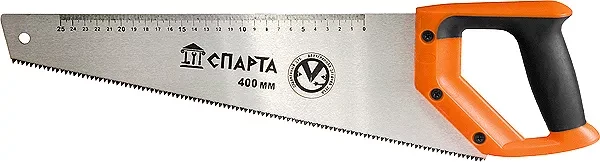 Ножовка по дереву 400 мм 7-8 TPI зуб-2D каленый зуб линейка двухкомпонентная рукоятка SPARTA 235015 купить в Новом Уренгое