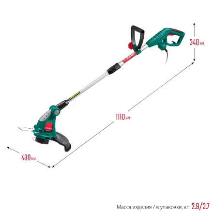 ЗУБР 600 Вт, ш/с 33 см, сетевой триммер (ТСН-33-600) купить в Новом Уренгое