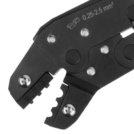 Клещи для обжима неизолированных наконечников НК и НВ, разъемов РП, 0,25 - 2,5 мм2 Denzel 17745 купить в Новом Уренгое