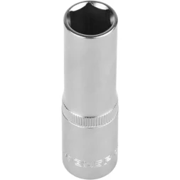 Головка торцовая ЗУБР "МАСТЕР" (1/2"), удлиненная, Cr-V, FLANK, хроматированное покрытие, 13мм 27726-13