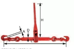 Стяжки цепные для крепления грузов с крюками  р-н 3.2 тонн L=5 метра купить в Новом Уренгое
