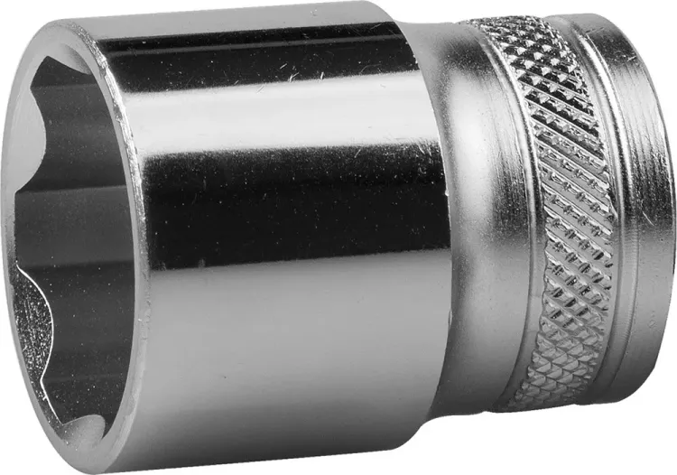 Торцовая головка KRAFTOOL "INDUSTRIE QUALITAT", Cr-V, FLANK, хромосатинированная, 1/2", 23 мм 27805-23_z01 купить в Новом Уренгое