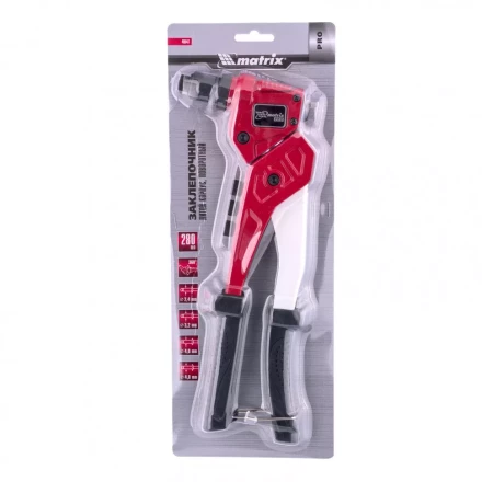 Заклепочник литой поворотный 290 мм 0-360 град заклепки 2,4-3,2-4,0-4,8 мм Pro Matrix 40547 купить в Новом Уренгое