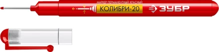 ЗУБР Колибри-20 красный, наконечник L 20 мм,  2 мм, перманентный маркер для отверстийл (06328-3) купить в Новом Уренгое
