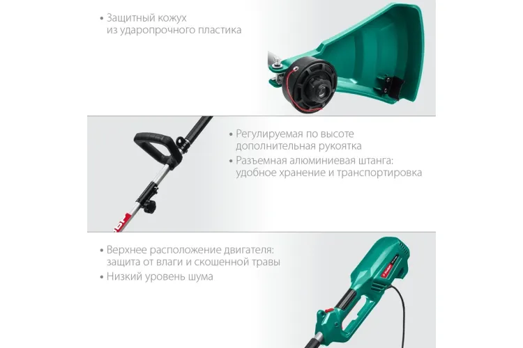 ЗУБР 1300 Вт, ш/с 38 см, сетевой триммер (ТСВ-38-1300) купить в Новом Уренгое