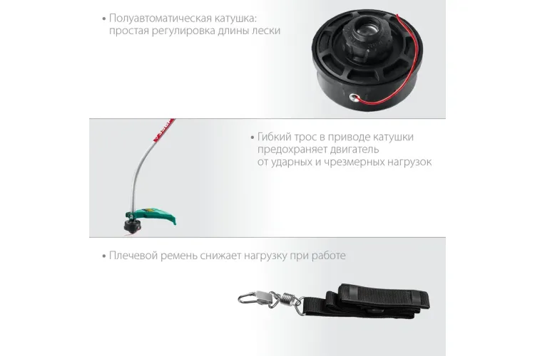ЗУБР 1300 Вт, ш/с 38 см, сетевой триммер (ТСВ-38-1300) купить в Новом Уренгое