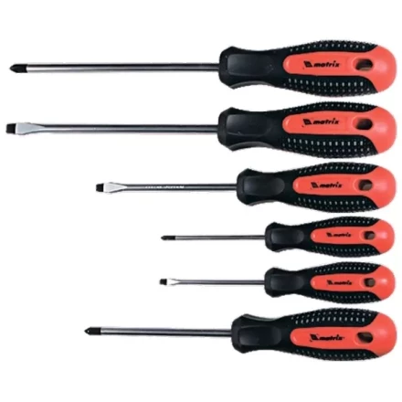 Набор профессиональных отверток Fusion CrV 3-компонентная рукоятка antislip 6 штук MTX 133519 купить в Новом Уренгое