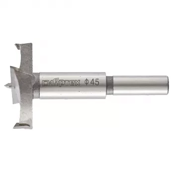 Сверло Форстнера по дереву 45 мм цилиндрический хвостовик СИБРТЕХ 704845 купить в Новом Уренгое