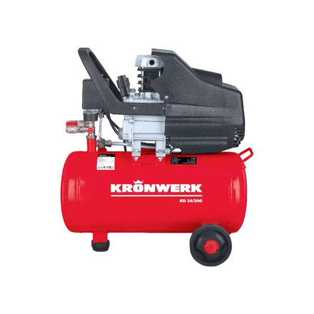 Компрессор воздушный Kronwerk KD 24/200, 1,5 кВт, 198 л/мин, 24 л, 58041 купить в Новом Уренгое