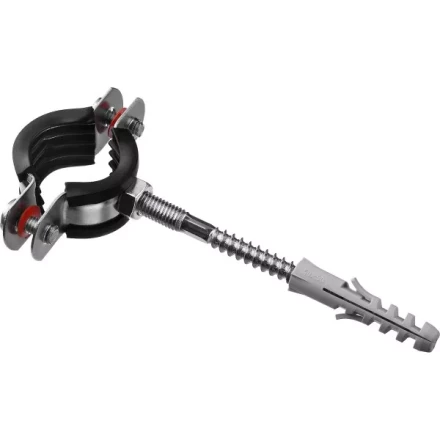 Хомут трубный с гайкой, оцинкованный, в комплекте с сантехнической шпилькой и дюбелем, 3/4&quot;, 1шт, ЗУБР Мастер 37866-25-29 37866-25-29 купить в Новом Уренгое