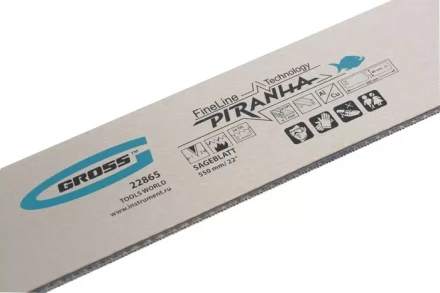 Пильное полотно для прецизионного стусла &quot;Piranha&quot; 550 мм каленый зуб 2D 24 TPI Gross 22865 купить в Новом Уренгое