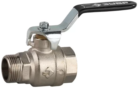 Кран шаровой ЗУБР полнопроходной &quot;мама-папа&quot;, ручка, хромиров латунь, 3/4&quot; 4-51321-C-3/4 купить в Новом Уренгое