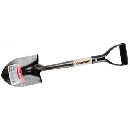 Лопата ЗУБР &quot;МАСТЕР&quot; ЗАВИДОВО автомобильная, деревянный черенок из дуба, пластиковая рукоятка, 210х150x660мм 39355_z01 купить в Новом Уренгое