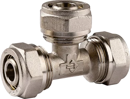 Тройник ЗУБР соединительный, цанга-цанга, 16х16х16х2,0, никель 51403-16 купить в Новом Уренгое