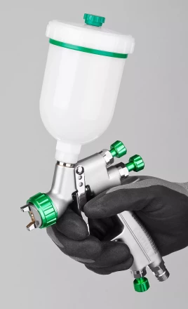Краскопульт пневматический KRAFTOOL "PRO" Jeta 3000 mini, HVLP, c верхним бачком, 0,8мм 06561-0.8 купить в Новом Уренгое