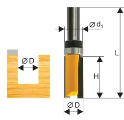 Фреза кромочная прямая ф158х26мм хв 8мм 10535