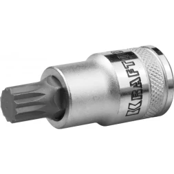 Торцовая бита-головка KRAFTOOL "INDUSTRIE QUALITAT", материал S2, SPLINE, сатинированная, 1/2", M12 27911-12_z01